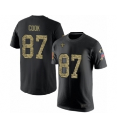 Football New Orleans Saints #87 Jared Cook Black Camo Salute to Service T-Shirt