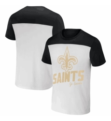 Men's New Orleans Saints Cream Black X Darius Rucker Collection Colorblocked T Shirt