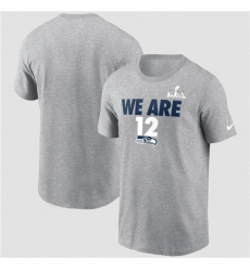 Men's Seattle Seahawks Heather Gray 2025 Super Bowl LX Fast As Fast Gets T-Shirt