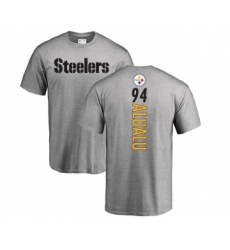 Football Pittsburgh Steelers #94 Tyson Alualu Ash Backer T-Shirt