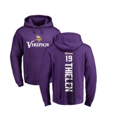 Football Minnesota Vikings #19 Adam Thielen Purple Backer Pullover Hoodie