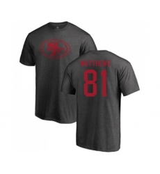 Football San Francisco 49ers #81 Jordan Matthews Ash One Color T-Shirt