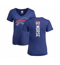 Football Women's Buffalo Bills #60 Mitch Morse Royal Blue Backer T-Shirt