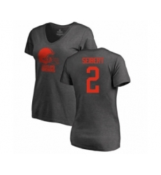Football Women's Cleveland Browns #2 Austin Seibert Ash One Color T-Shirt