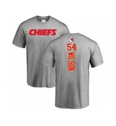 Football Kansas City Chiefs #54 Damien Wilson Ash Backer T-Shirt