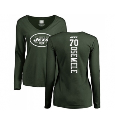 Football Women's New York Jets #70 Kelechi Osemele Green Backer Long Sleeve T-Shirt