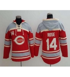 Men's Cincinnati Reds #14 Pete Rose Retired Red Baseball MLB Hoodie