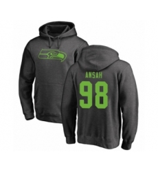 Football Seattle Seahawks #98 Ezekiel Ansah Ash One Color Pullover Hoodie