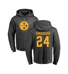 Football Pittsburgh Steelers #24 Coty Sensabaugh Ash One Color Pullover Hoodie