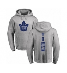 Hockey Toronto Maple Leafs #8 Jake Muzzin Ash Backer Pullover Hoodie