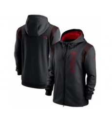 Men's San Francisco 49ers 2021 Black Sideline Team Performance Full-Zip Hoodie