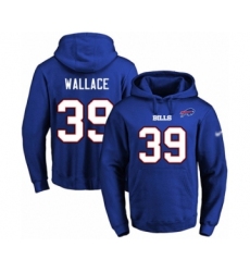 Football Men's Buffalo Bills #39 Levi Wallace Royal Blue Name & Number Pullover Hoodie