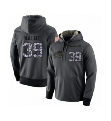 Football Men's Buffalo Bills #39 Levi Wallace Stitched Black Anthracite Salute to Service Player Performance Hoodie