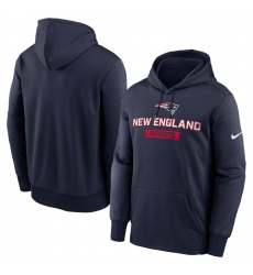 Men's New England Patriots Navy Toss Sweep Performance Pullover Hoodie