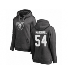 Football Women's Oakland Raiders #54 Brandon Marshall Ash One Color Pullover Hoodie