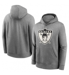 Men's Las Vegas Raiders Heather Gray Primary Logo Long Sleeve Hoodie