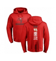 Football Tampa Bay Buccaneers #45 Devin White Red Backer Pullover Hoodie