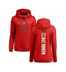 Football Women's Tampa Bay Buccaneers #23 Deone Bucannon Red Backer Pullover Hoodie