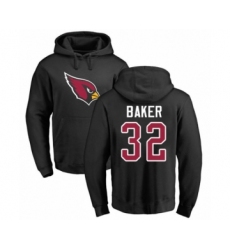 Football Arizona Cardinals #32 Budda Baker Black Name & Number Logo Pullover Hoodie