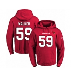 Football Men's Arizona Cardinals #59 Joe Walker Red Name & Number Pullover Hoodie