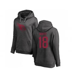 Football Women's Arizona Cardinals #18 Kevin White Ash One Color Pullover Hoodie