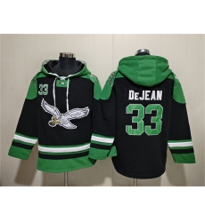 Men's Philadelphia Eagles #33 Cooper DeJean Black Ageless Must-Have Lace-Up Pullover Hoodie