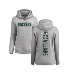 Football Women's Green Bay Packers #22 Dexter Williams Green Name & Number Logo Pullover Hoodie