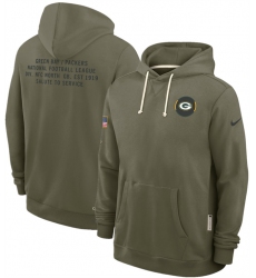 Men's Green Bay Packers Olive 2025 Salute to Service Pullover Hoodie