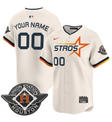 Men's Houston Astros Active Player Custom Cream 2025 City Connect Limited Stitched Baseball Jersey