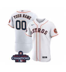 Men's Houston Astros Active Player Custom White 2022 World Series Flex Base Stitched Baseball Jersey