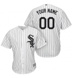 Men's Chicago White Sox Majestic White/Black Home Cool Base Custom Jersey