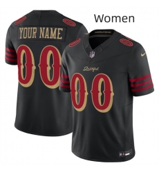Women San Francisco 49ers Active Player Custom Black 2025 F.U.S.E. “Rivalries” Vapor Limited Stitched Football Jersey