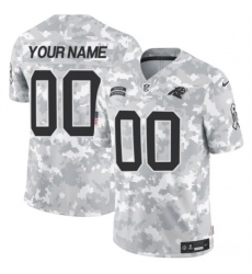 Men's Carolina Panthers Active Player Custom 2024 F.U.S.E Arctic Camo Salute To Service Limited Stitched Football
