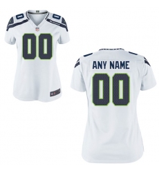 Women's Seattle Seahawks Nike White Custom Game Jersey