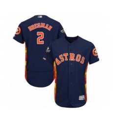 Men's Houston Astros #2 Alex Bregman Navy Blue Alternate Flex Base Authentic Collection 2019 World Series Bound Baseball Jersey