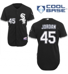 Men's Majestic Chicago White Sox #45 Michael Jordan Replica Black Alternate Home Cool Base MLB Jersey