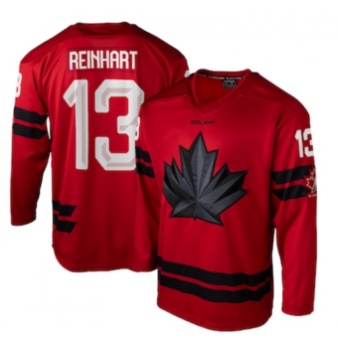 Men's Sam Reinhart # 13 Red Hockey Canada 2026 Replica Jersey