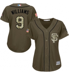 Women's Majestic San Francisco Giants #9 Matt Williams Authentic Green Salute to Service MLB Jersey