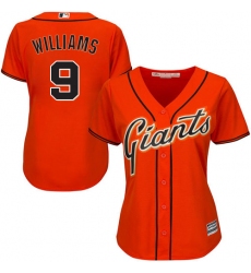 Women's Majestic San Francisco Giants #9 Matt Williams Replica Orange Alternate Cool Base MLB Jersey