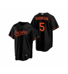 Women's Baltimore Orioles #5 Brooks Robinson Nike Black Replica Alternate Jersey