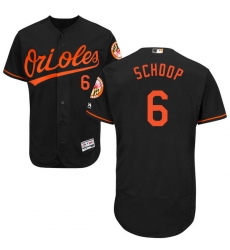 Men's Majestic Baltimore Orioles #6 Jonathan Schoop Black Alternate Flex Base Authentic Collection MLB Jersey