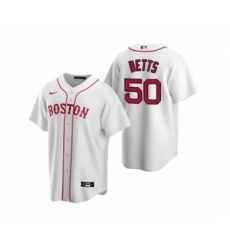 Men's Boston Red Sox #50 Mookie Betts Nike White Replica Alternate Jersey
