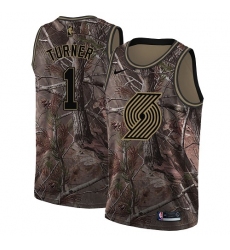 Youth Nike Portland Trail Blazers #1 Evan Turner Swingman Camo Realtree Collection NBA Jersey