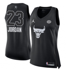 Women's Nike Chicago Bulls #23 Michael Jordan Swingman Black 2018 All-Star Game