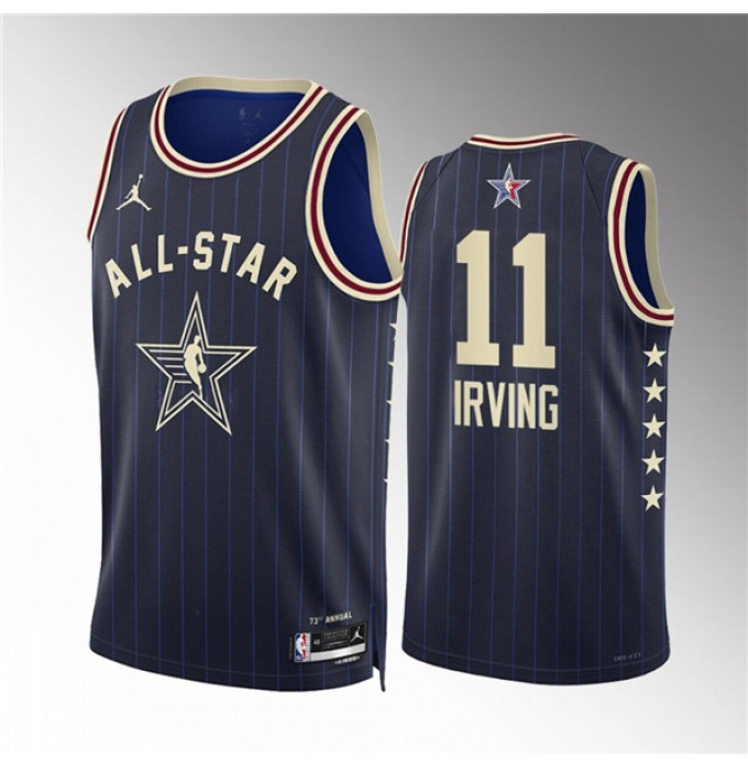 Men's 2024 All-Star #11 Kyrie Irving Navy Stitched Basketball Jersey