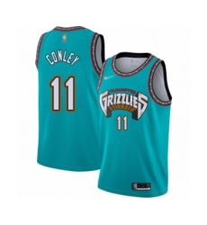 Men's Memphis Grizzlies #11 Mike Conley Authentic Green Hardwood Classic Basketball Jersey