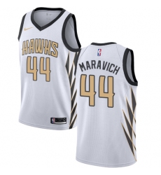 Women's Nike Atlanta Hawks #44 Pete Maravich Swingman White NBA Jersey - City Edition