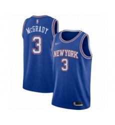 Women's New York Knicks #3 Tracy McGrady Authentic Blue Basketball Jersey - Statement Edition
