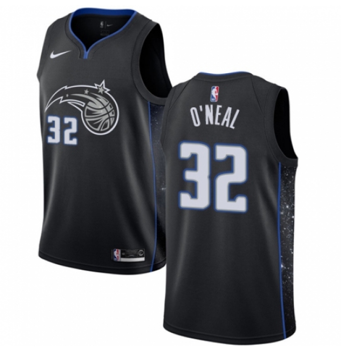 Men's Nike Orlando Magic #32 Shaquille O Neal Swingman Black NBA Jersey - City Edition