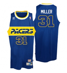 Men's Adidas Indiana Pacers #31 Reggie Miller Authentic Blue Rookie Throwback NBA Jersey